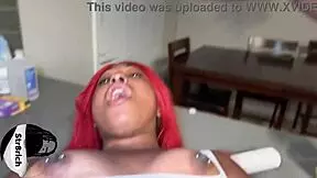 i'm this hot jamaican teen slut begging for that big dick missionary pounding my tight pussy