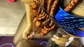 ebony teen with small tits squirts on pov monster bbc while worshiping that tight pussy quickie