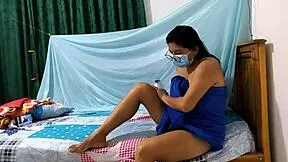 curvy latina milf gropes huge ass after bath