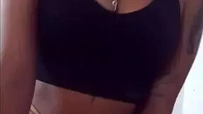 Her pussy outline shows and she won't let me grab it right?