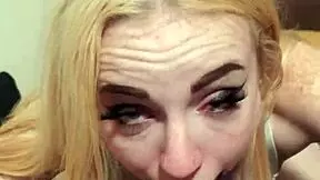 British slut louise barlow gags on monster bbc pov ball licking to full swallow jizz