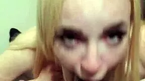 British slut louise barlow gags on monster bbc pov ball licking to full swallow jizz