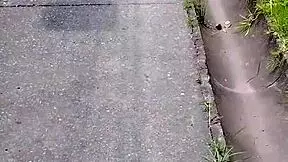 I let him cum inside me in public for money outdoors