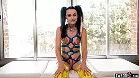 rough sex leaves tied up colorful teen slut danni rivers begging for more monster cock