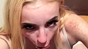 British slut louise barlow gags on monster bbc pov ball licking to full swallow jizz