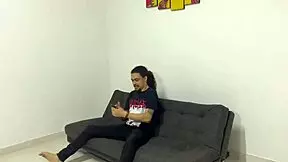 brunette latina milf mommy sneaks petite curvy pics for monster cock pov