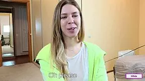 Horny Neighbor Sucks Cock Deep! Swallows Huge Facial Cumshot!!