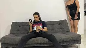 brunette latina milf mommy sneaks petite curvy pics for monster cock pov