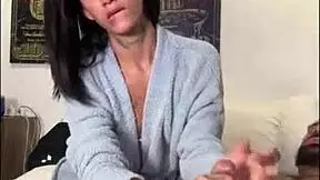 Watch super skinny colombian mariana voy gag on monster cock then get her tight pussy stretched wide with creampie in casting interview