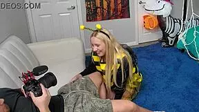 behind the scenes pawg blonde kallie taylor teases with wet pussy handjob deepthroat then rides fat cock cowgirl pov