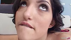 Oriental beauty teen caught masturbating shows big natural saggy tits. Seduces to monster cock deepthroat doggystyle swallow cum