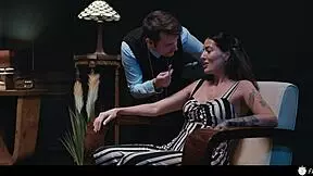 brunette latina FREEZES coco bae then fingers her wet pussy n SUCKS those huge tits in lesbian prank