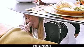 horny stepfamily dives into orgy on dinner table with milf big tits bent over doggystyle and missionary taboo 4some fantasy