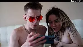 hey, alice xo's threesome party turns into wild ffm fun!