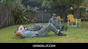 freeuse teens dani blu and callie black drilled anytime by boot camp instructor