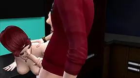 tattooed redhead's perfect pussy licked before big cock anal cumshot dive