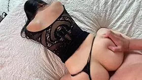 Petite 18yo Latina's first anal creampie in lingerie POV?