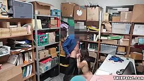 that cute brunette thief taylor caught stealing gets punish fucked hard backroom style