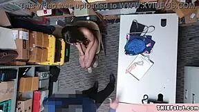 that cute brunette thief taylor caught stealing gets punish fucked hard backroom style