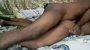 Curvy ebony babe shakes big natural tits and ass begging for bedroom spanking