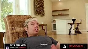 Cuckold Watches Naughty Blonde Ride Fuckbuddy's Big Cock Hard