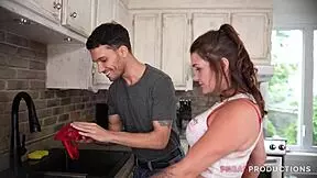 whoa kylie sweet's tight ass gets wrecked in the kitchen 🍑💦 rough anal pounding!!