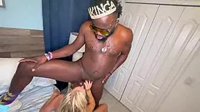 bellas seductive surprise leads to passionate interracial play with big black cock deepthroat.