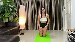 wanna see this horny milf bend over yoga style before swallowing every drop?