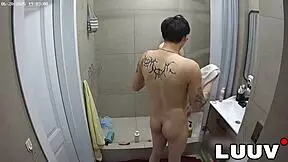 luuv xaner showers with grossy flashing great tits