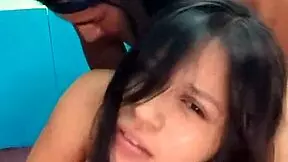 How does this delicious chiapaneca feel bent over the sofa?