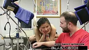 raya nguyen SUCKS THAT DICK twice then bends over for doctors doggystyle pounding!