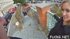 dude with spy glasses pounds amateur mature's pussy in rough contest