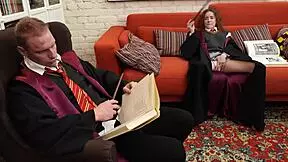 pov cosplay hermione granger redhead student deepthroats and cums