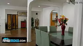 Stepmother lures hot babes using stepson's big dick in taboo threesome