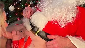 Santa's Little 18+ Ho Ho Ho Teases in Lingerie!
