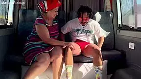 Anal Loving Grandma Sucks Monster Cock Then Takes Rough Assfucking on Bus