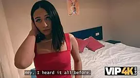 vip4k. slutty russian debtor's natural small tits bounce as tight pussy asshole pay debt