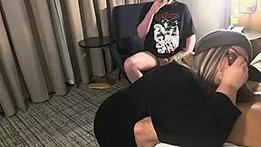 First time cucking boyfriend with fat friend's huge cock deepthroat