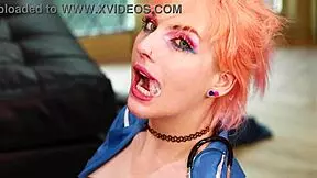 Collared Submissive 18YO Nerd Teased Edged by Two Doms in Lingerie MMF Domination