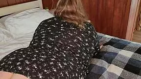 guy finally fucks plump girlfriend's juicy pussy cums on huge ass