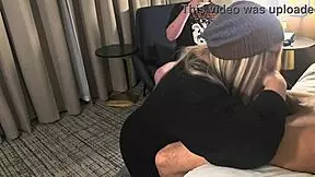 First time cucking boyfriend with fat friend's huge cock deepthroat