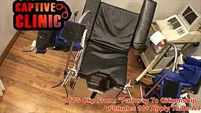 Naked latina teen patient bound in hospital gyno exam bloopers backstage😏