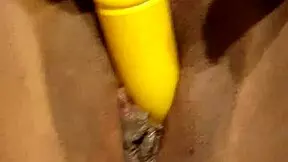 A young bbw latina girl masturbates using chocolate in a horny solo session