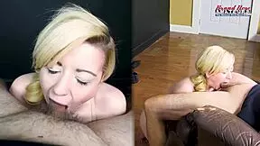 Petite Blonde Keyton Sucks Cock Before Deep Wet Pussy Fuck!