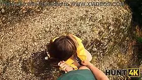 i spot naked teen stranger with perfect boobs wandering the forest alone