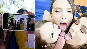 Izzy Lush Samantha Hayes Avery Moon hike and fuck outdoors