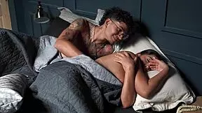 Skinny Colombian stepmom seduces muscular stepson sharing tight hotel bed