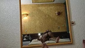 busty latina rides boyfriend's cock cowgirl pov with her big tits bouncing