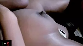 Sensual Ebony Licks Swollen Pussy Rides Cock in Heels Missionary