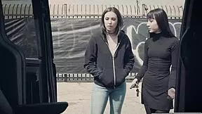 uhh my probation officer jerks off watching us kiss n lick pussy at work...